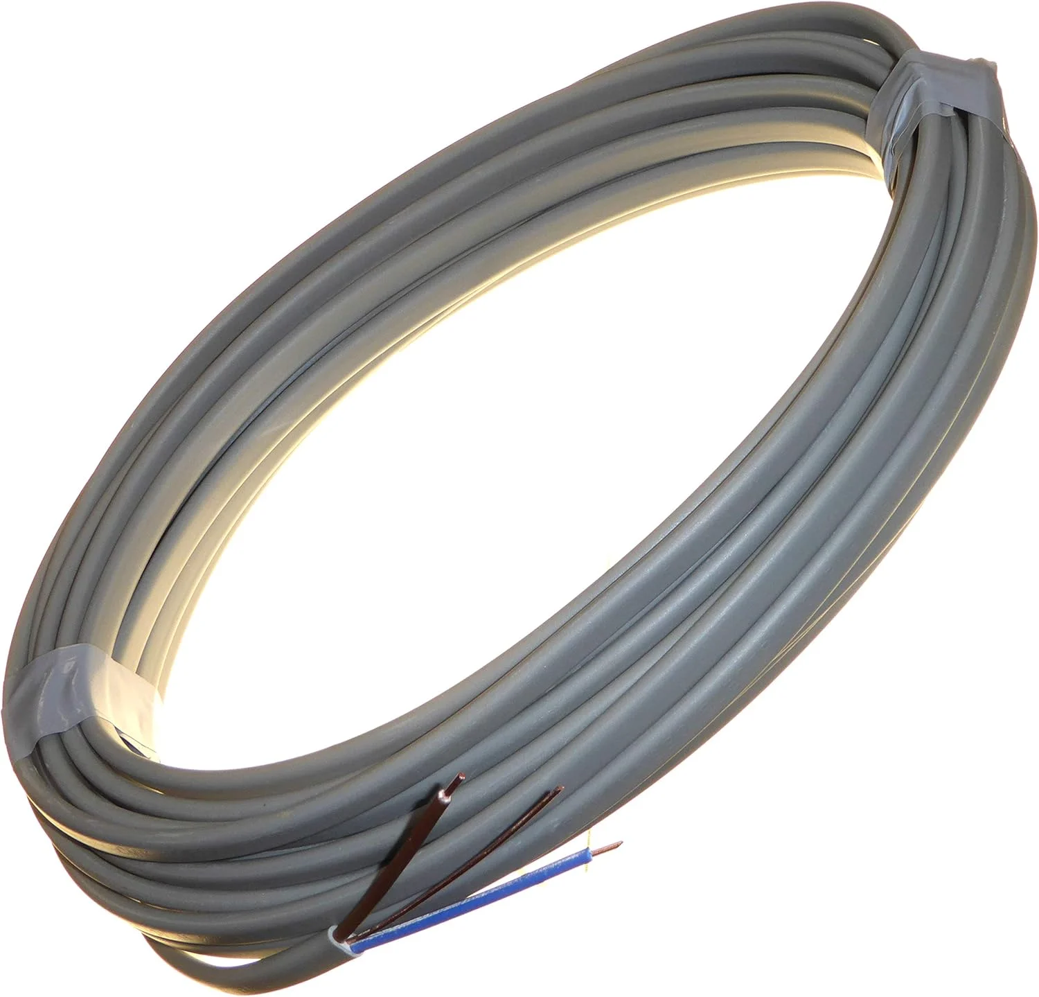 کابل تخت دوقلو و ارت 10 متری 1.5 میلی متری با روکش خاکستری