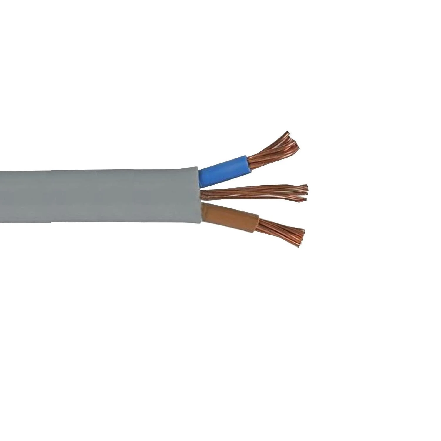 کابل برق تخت خاک دار 4 میلی متری خاکستری - طول برش 2 متری