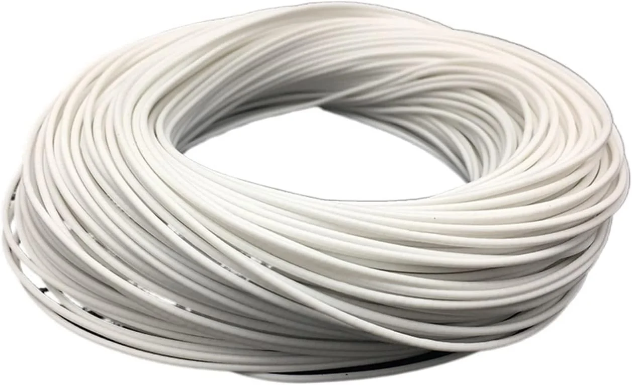 کابل محافظ گرمایش صندلی خودرو، 5 ولت 12 ولت 24 ولت 36 ولت 48 ولت، سیم گرم لاستیک سیلیکونی برای پتو برقی، پد گرمایشی، لباس، سیم اتصال به زمین (رنگ: 38 اهم، اندازه: 30 متر)