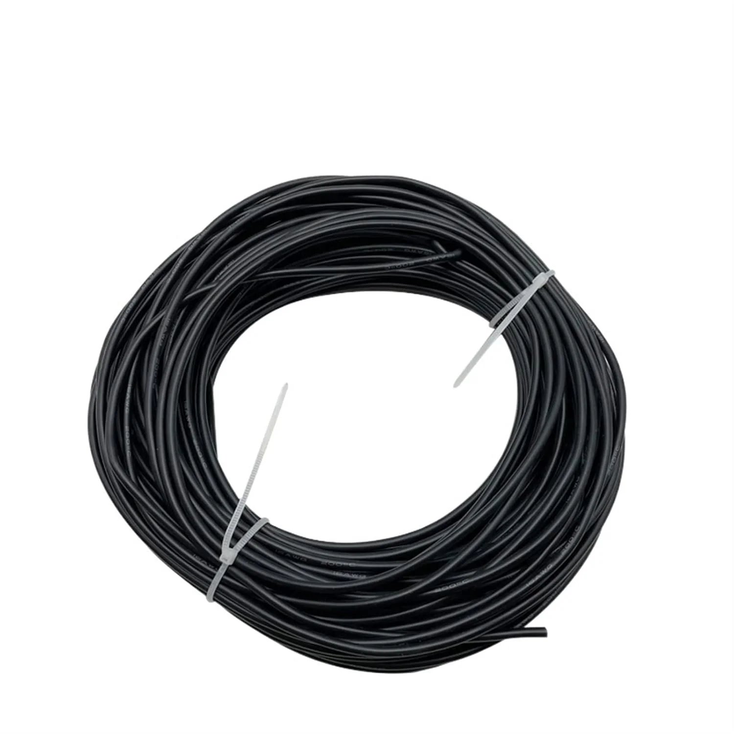 کابل محافظ سیم سیلیکونی مقاوم در برابر حرارت 8AWG تا 30 AWG نرم الکتریکی رنگ مشکی برای سیم ارت RC DIY (سایز: 20 متر، رنگ: 14AWG-2.07mm2)