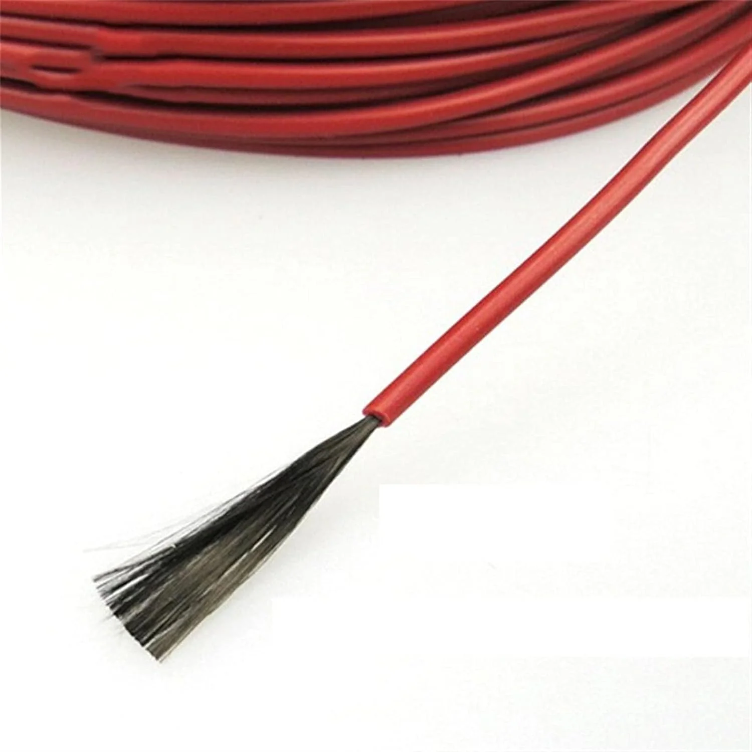 کابل محافظ سیم گرمایش از کف، سیم گرمایش فیبر کربنی، کابل برق فیبر کربنی با سیم اتصال به زمین (اندازه: 100 متر)