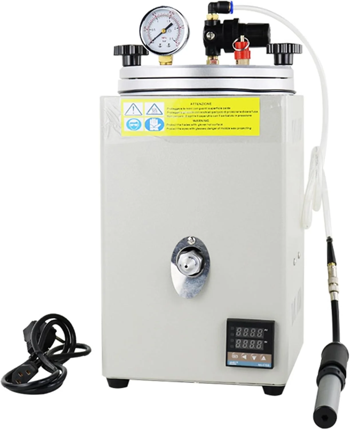 دستگاه تزریق موم، دستگاه ذوب موم خلاء برای ساخت قالب با گیج فشار و دسته پمپ، انژکتور واکس خلاء برای ابزار ساخت تجهیزات جواهرات دستگاه تزریق موم، دستگاه ذوب موم خلاء برای ساخت قالب با گیج فشار و دسته پمپ، انژکتور واکس خلاء برای ابزار ساخت تجهیزات جواهرات