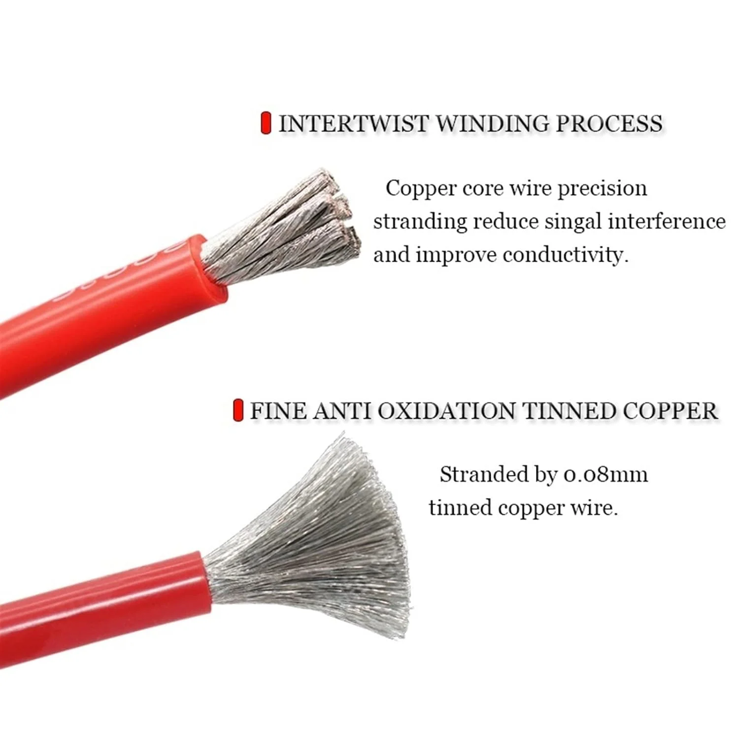 کابل محافظ سیم سیلیکونی مقاوم در برابر حرارت 8AWG تا 30 AWG نرم الکتریکی رنگ مشکی برای سیم ارت RC DIY (سایز: 20 متر، رنگ: 14AWG-2.07mm2)