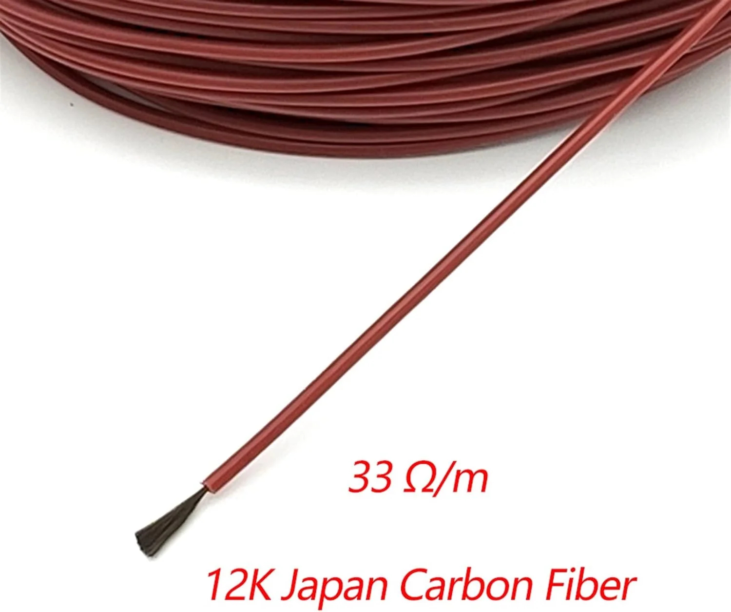 کابل محافظتی ZDmalt 33 اهم/متر، کابل گرمایش از کف، سیم های گرمایشی فیبر کربنی 12K، 10 تا 100 متر سیم اتصال به زمین (سایز: 20 متر)