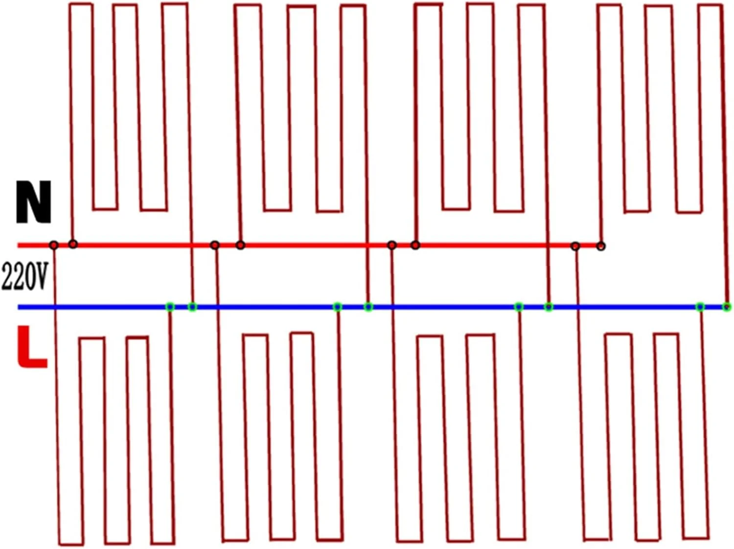 کابل محافظتی ZDmalt 33 اهم/متر، کابل گرمایش از کف، سیم های گرمایشی فیبر کربنی 12K، 10 تا 100 متر سیم اتصال به زمین (سایز: 20 متر)