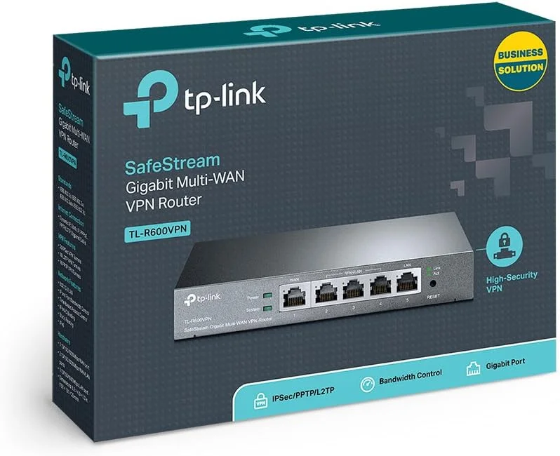 روتر VPN گیگابیتی چند WAN تی پی-لینک Safestream | 1 پورت گیگابیتی WAN + 3 پورت WAN/LAN + 1 پورت LAN | پشتیبانی از IPsec/L2TP/PPTP VPN | فایروال SPI | دفاع DoS | محافظت در برابر صاعقه (TL-R600VPN) روتر VPN گیگابیتی چند WAN تی پی-لینک Safestream | 1 پورت گیگابیتی WAN + 3 پورت WAN/LAN + 1 پورت LAN | پشتیبانی از IPsec/L2TP/PPTP VPN | فایروال SPI | دفاع DoS | محافظت در برابر صاعقه (TL-R600VPN)