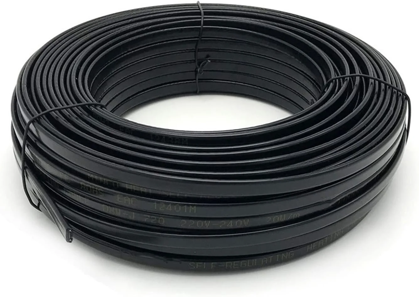 کابل محافظ 50 متری 20 وات بر متر، کابل گرمایشی خود تنظیم شونده، سیم محافظت از یخ زدگی لوله آب با صرفه جویی در انرژی، سیم اتصال به زمین