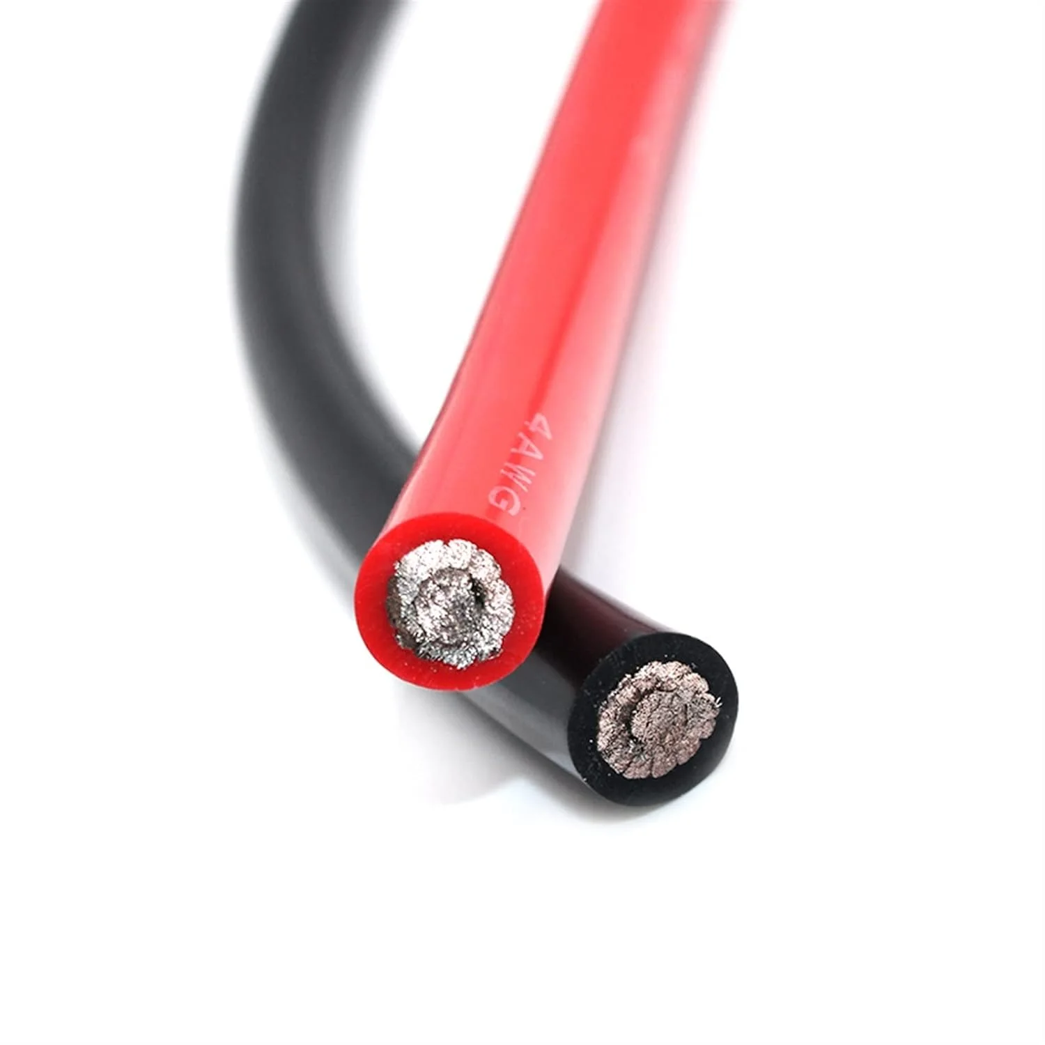 کابل محافظ سیم برق مقاوم در برابر حرارت سیم مسی قلع اندود سیم باتری 1AWG 2AWG 4AWG 6AWG تا 14AWG کابل سیلیکونی فوق العاده نرم سیم اتصال به زمین (رنگ: قرمز، اندازه: 8AWG 5 متر)