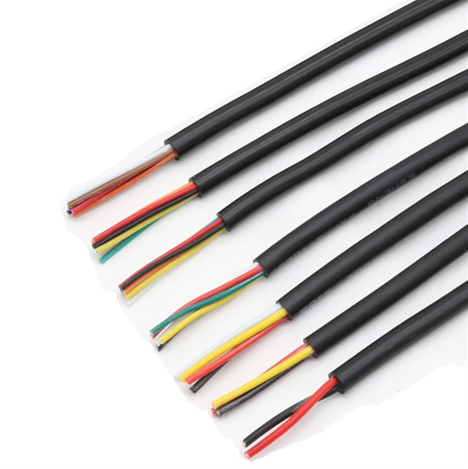 کابل محافظ 1 متری با عایق PTFE، سیم نرم، مس قلع اندود شده مقاوم در برابر حرارت بالا، مناسب برای ایستگاه لحیم کاری T12، دارای 2، 3، 4، 5، 6، 8 هسته، سیم سیلیکونی (رنگ: 4 هسته، اندازه: 1 متر)