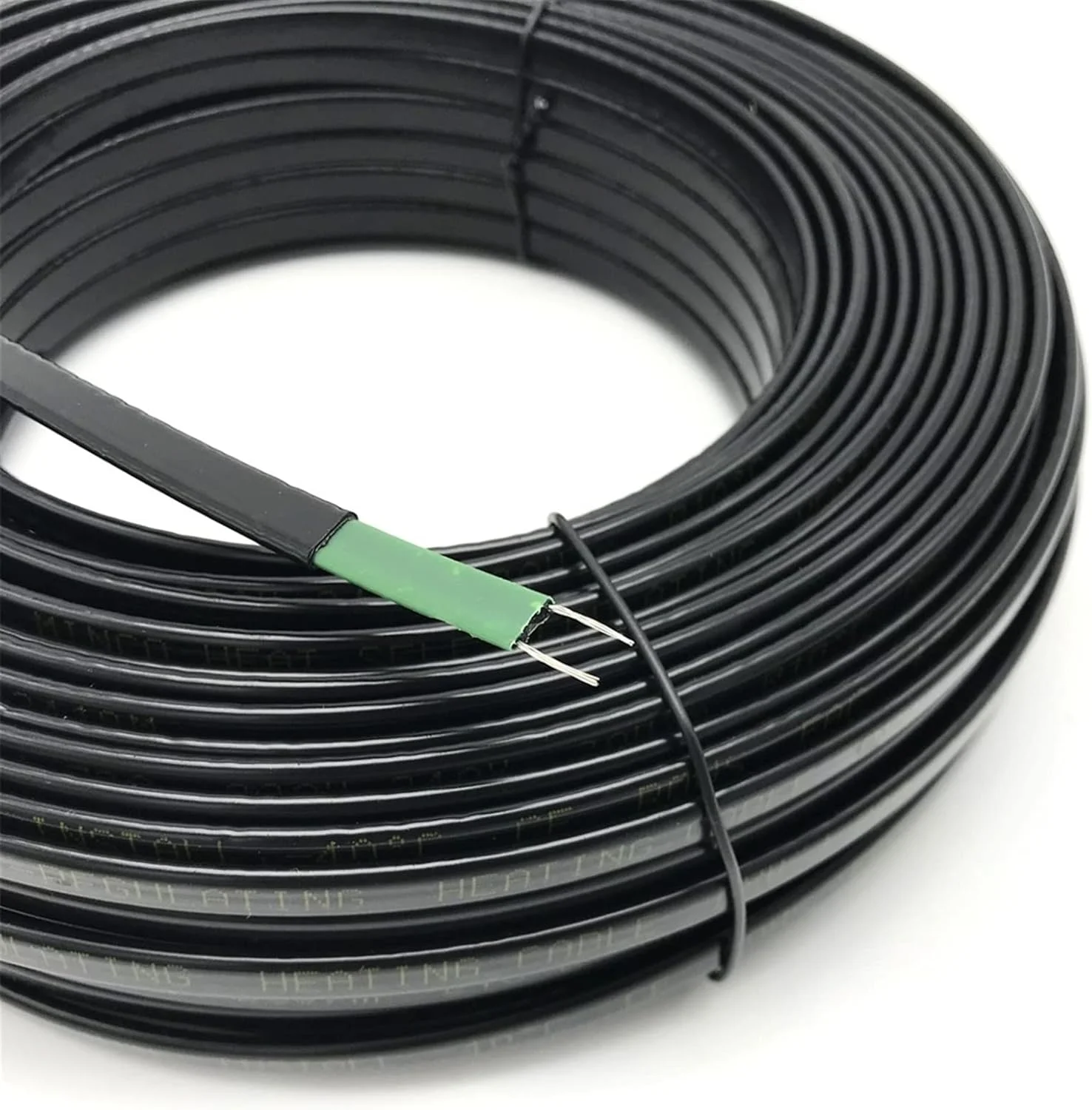 کابل محافظتی 20 وات بر متر برای ذوب برف، کابل گرمایشی محافظت از یخ زدگی لوله آب تخلیه، نوار گرمایشی خود تنظیم شونده با سیم اتصال به زمین (سایز: 30 متر)