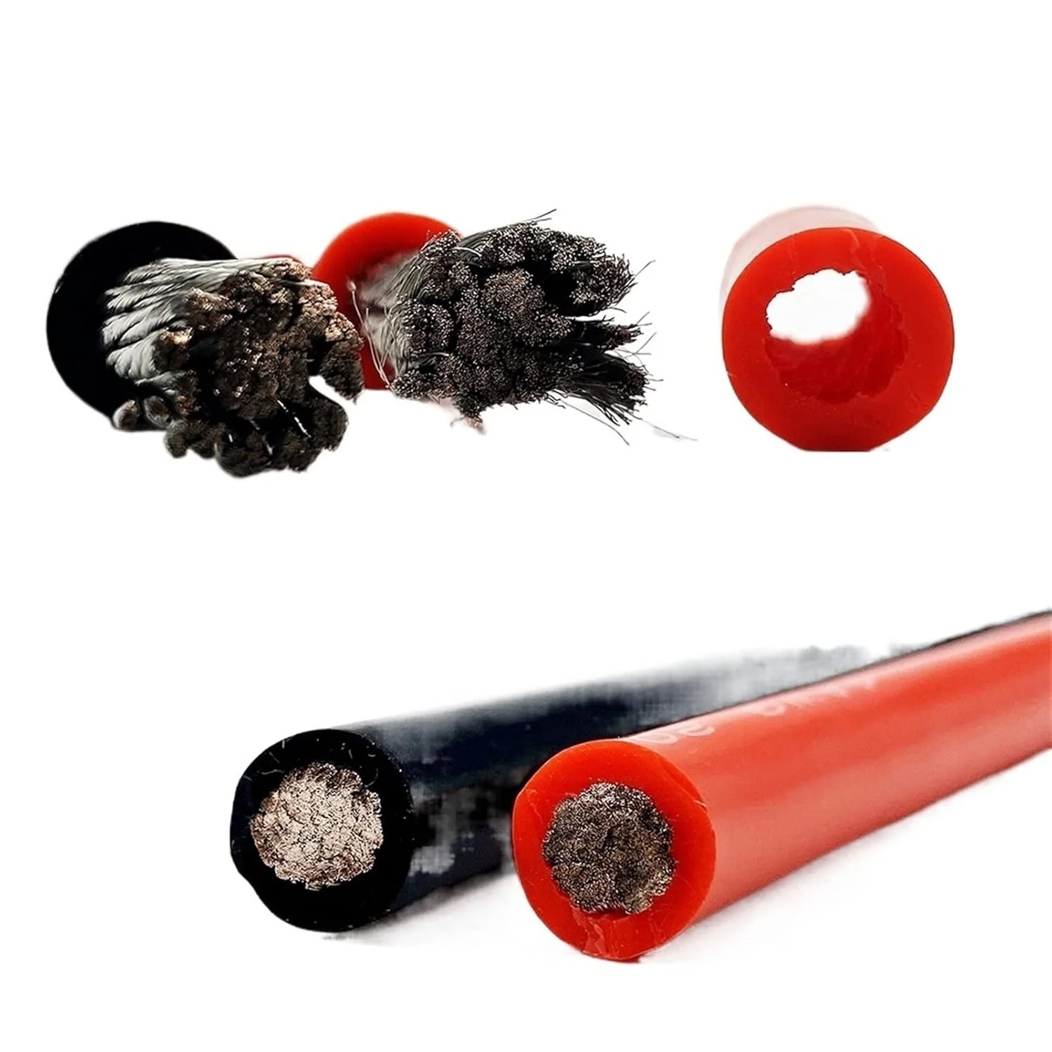 کابل محافظ ZDmalt، کابل های جامپر باتری خودرو، سیم کشی خودرو، سیم های روکش دار، کابل سیلیکونی در رنگ های قرمز و مشکی (سایز: 10 متر، رنگ: 26 AWG)