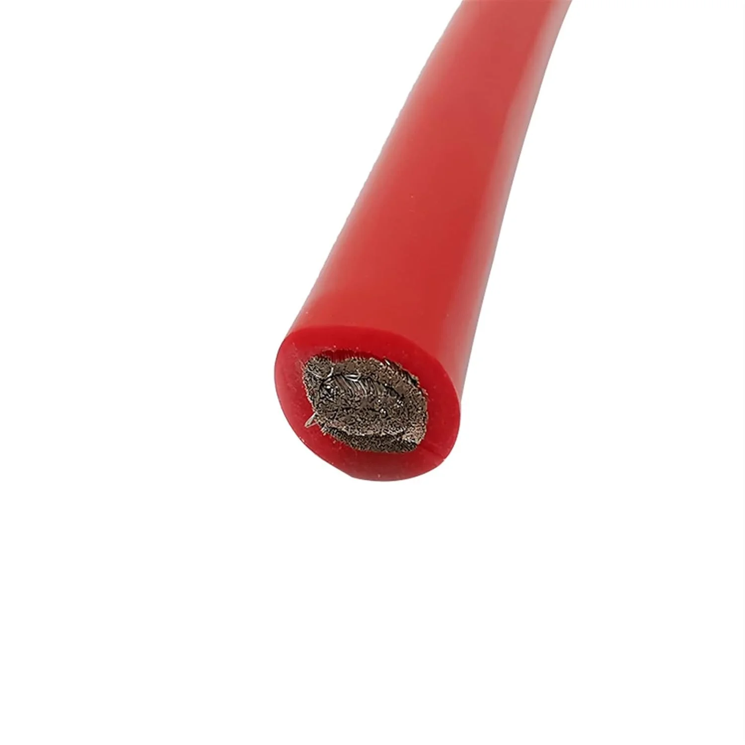 کابل محافظ اتصال باتری، سیم удлинительный حرارتی، کابل سیلیکونی انعطاف پذیر قرمز مشکی 1 متری، سیم ارت سیلیکونی نرم مقاوم در برابر حرارت گیج 6 AWG