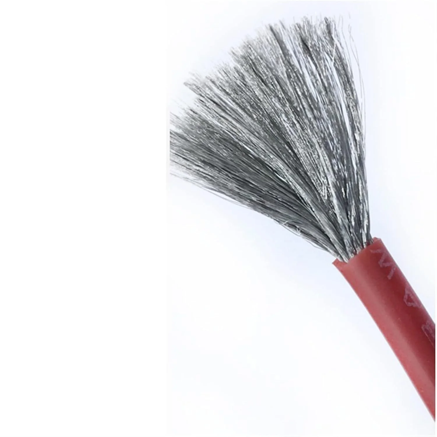 کابل محافظ سیم سیلیکونی نرم، سیم‌های 11AWG 10AWG 9AWG 8AWG 7AWG 6AWG 4AWG، سیم مقاوم در برابر حرارت 35/50/70mm2 200 درجه سانتیگراد، مقاوم در برابر سرما -60 درجه سانتیگراد (رنگ: قرمز، اندازه: 8AWG 2 متر)