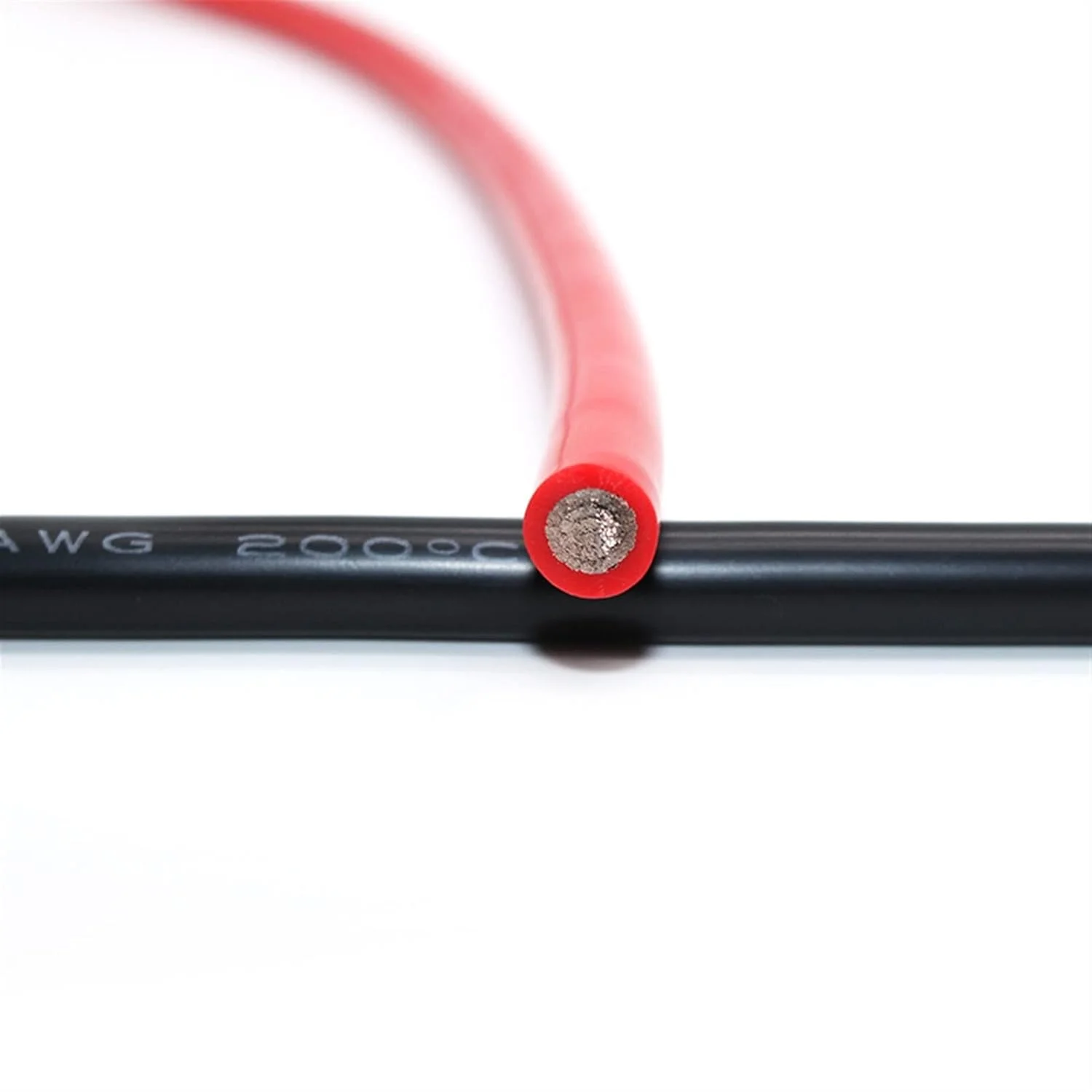 کابل محافظ ZDmalt 3 متری، کابل باتری مقاوم در برابر حرارت نرم، سیم سیلیکونی مسی قلع اندود 1AWG 2AWG 4AWG 6AWG 7 8 10 12 14AWG، سیم های سیلیکونی قرمز مشکی سیم اتصال به زمین (رنگ: قرمز، اندازه: 1 AWG)