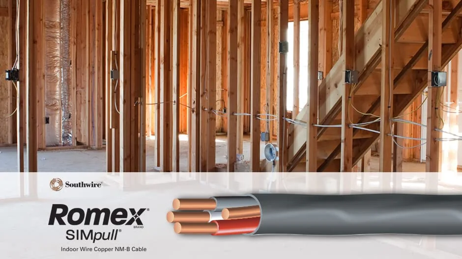 سیم برق افشان مسی 8/3 مشکی Woods Romex 63949232 طول 50 فوت