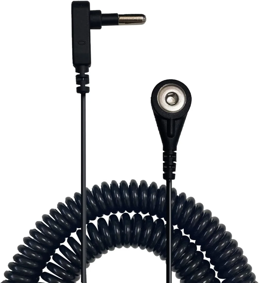 سیم اتصال به زمین WAUZOBLE، سیم مشکی 4.5 متری، رابط اتصال به زمین استاندارد ایالات متحده، مناسب برای محصولات اتصال به زمین، ملحفه، زیرانداز، روبالشتی، تشک تخت، زیرپایی، 2 عدد