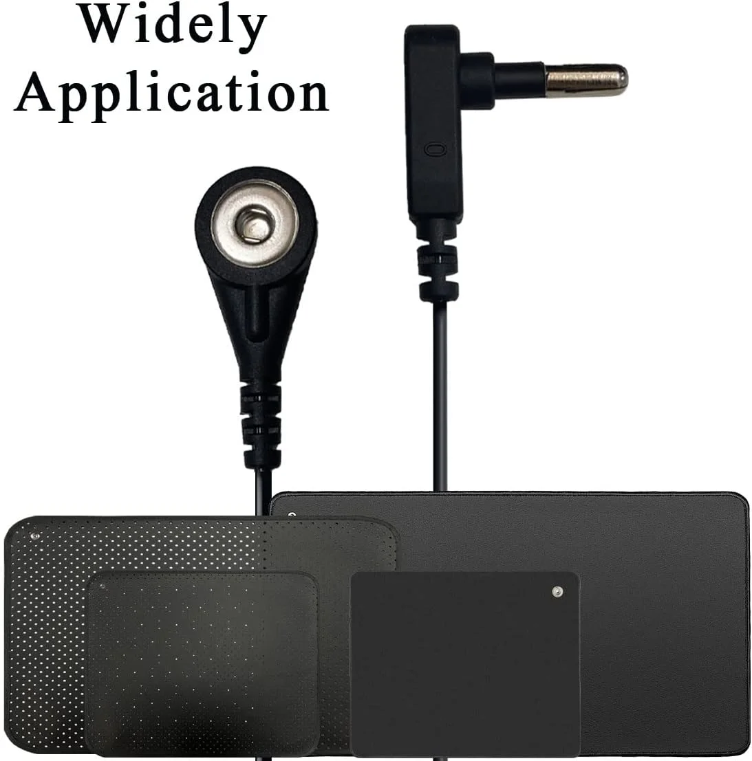 سیم اتصال به زمین WAUZOBLE، سیم مشکی 4.5 متری، رابط اتصال به زمین استاندارد ایالات متحده، مناسب برای محصولات اتصال به زمین، ملحفه، زیرانداز، روبالشتی، تشک تخت، زیرپایی، 2 عدد