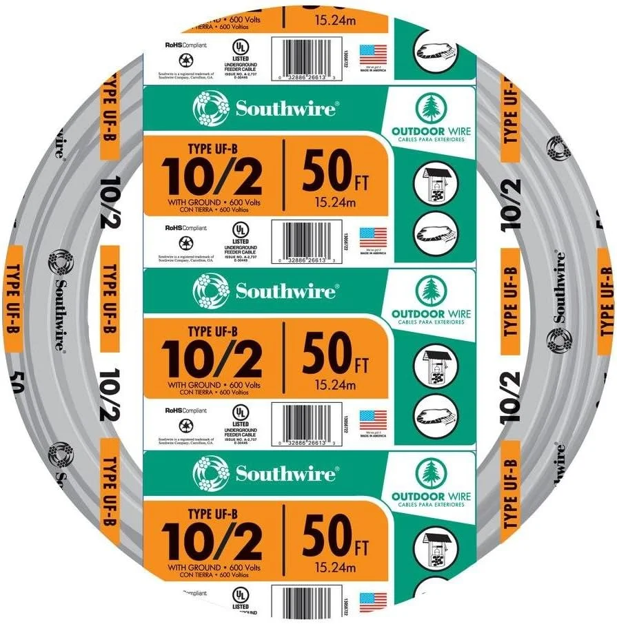 سیم برق زیرزمینی 10/2WG UF Southwire، طول 15 متر