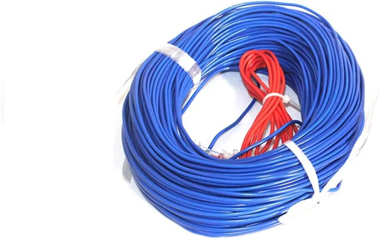 کابل محافظ گرمایش از کف، سیم گرمایشی خاک و هوا، سیم گرمایشی پرورش، کابل گرمایشی گلخانه گیاهان آکواریوم با سیم اتصال به زمین (رنگ: کابل گرمایشی هوا 50 متری)