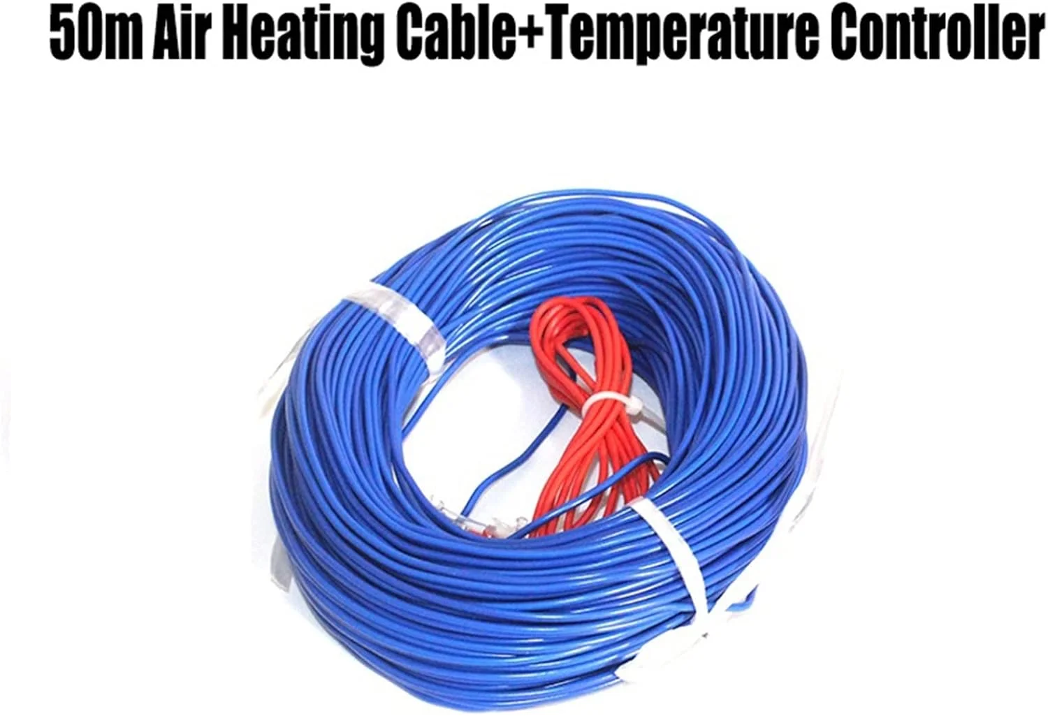 کابل محافظ گرمایش از کف، سیم گرمایشی خاک و هوا، سیم گرمایشی پرورش، کابل گرمایشی گلخانه گیاهان آکواریوم با سیم اتصال به زمین (رنگ: کابل گرمایشی هوا 50 متری)