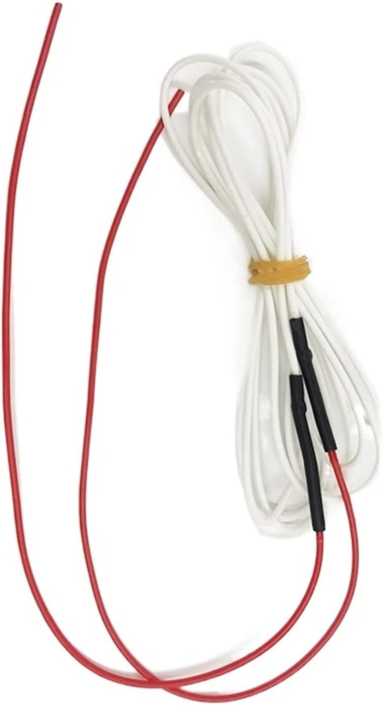 سیم حرارتی روکش دار 12-24 ولت برای پد گرمایشی خودرو، سیم حرارتی سیلیکونی ضد آب برای خودروی برقی/دمپایی گرمایشی برقی (سایز : 24 ولت 5 متر 38 وات 1.6 آمپر)