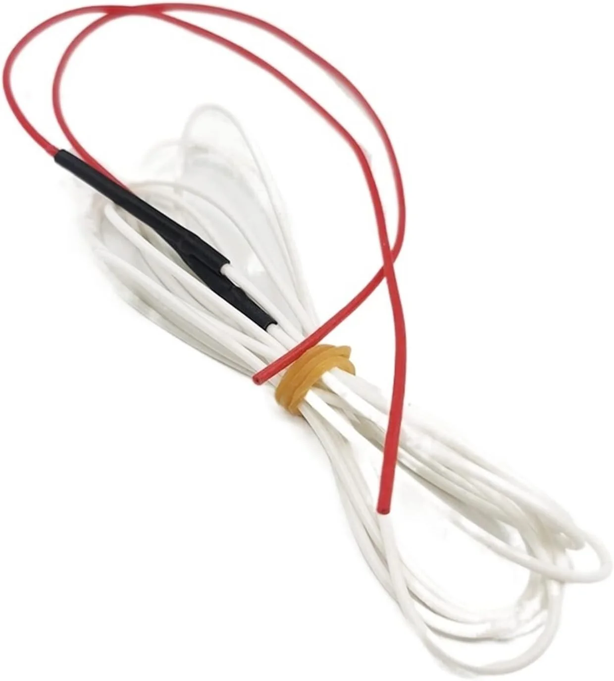 سیم حرارتی روکش دار 12-24 ولت برای پد گرمایشی خودرو، سیم حرارتی سیلیکونی ضد آب برای خودروی برقی/دمپایی گرمایشی برقی (سایز : 24 ولت 5 متر 38 وات 1.6 آمپر)