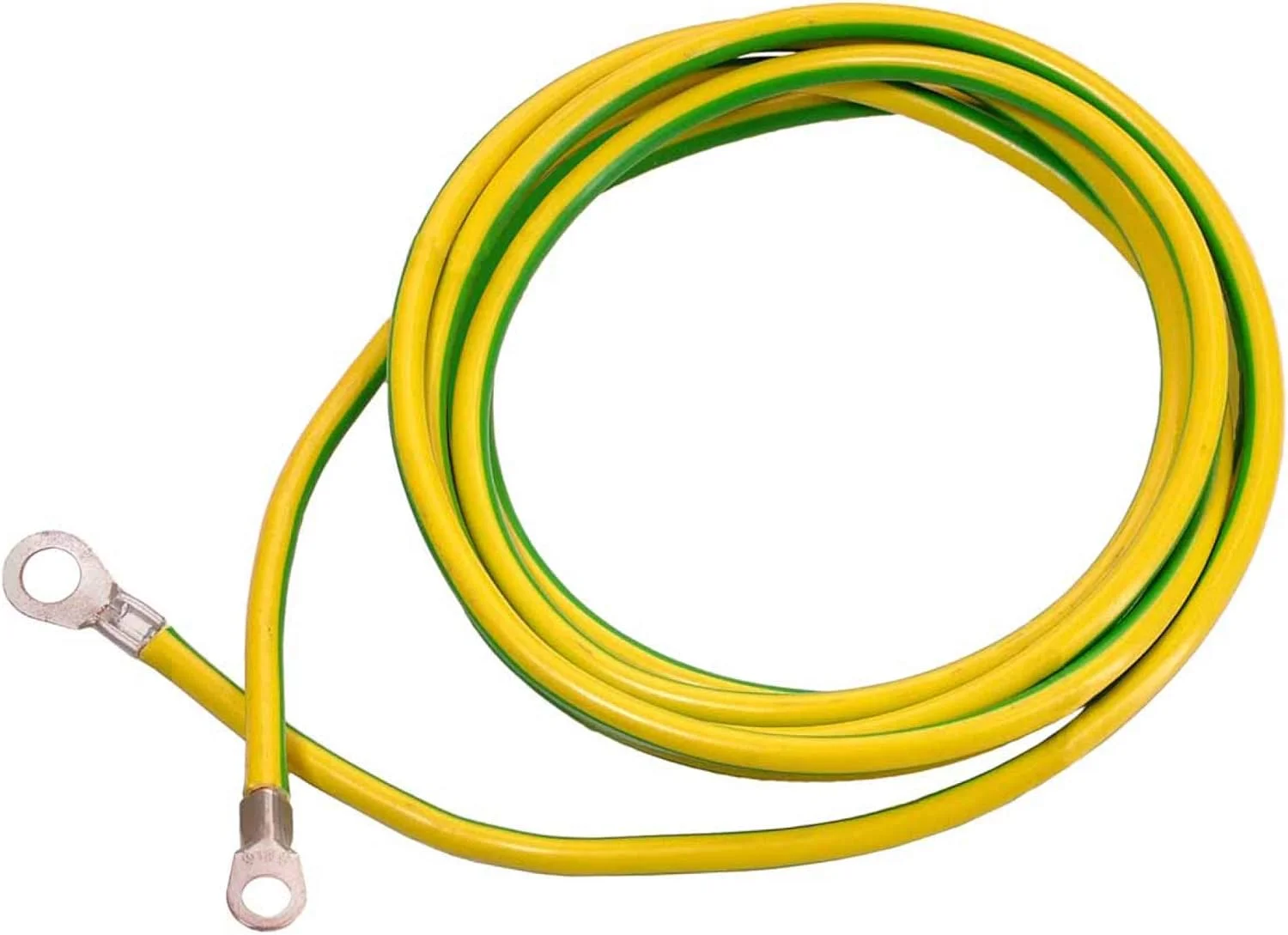 کابل اتصال به زمین as - Schwabe - کابل 3 متری با هسته - سیم اتصال به زمین - کابل اتصال به زمین با 1 حلقه چشمی A8 / 16 mm² & A10 / 16 mm² - برای اتصال به زمین - برای کارگاه های تجاری و ساختمانی - ساخت آلمان -