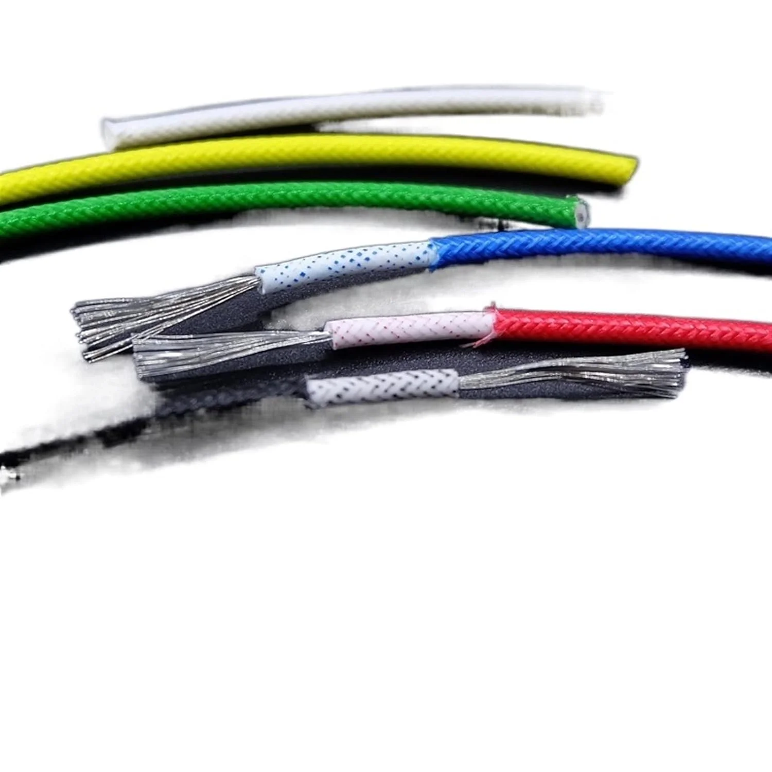 کابل محافظ 2 متری کابل مسی نرم مقاوم در برابر درجه حرارت بالا المنت حرارتی سیم سیلیکونی بافته شده فایبرگلاس برای سیم ارت کف گرم عایق (رنگ: قرمز، اندازه: 1mm2 (17AWG))