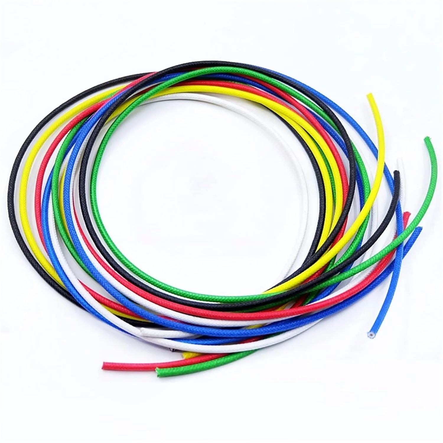 کابل محافظ 2 متری کابل مسی نرم مقاوم در برابر درجه حرارت بالا المنت حرارتی سیم سیلیکونی بافته شده فایبرگلاس برای سیم ارت کف گرم عایق (رنگ: قرمز، اندازه: 1mm2 (17AWG))