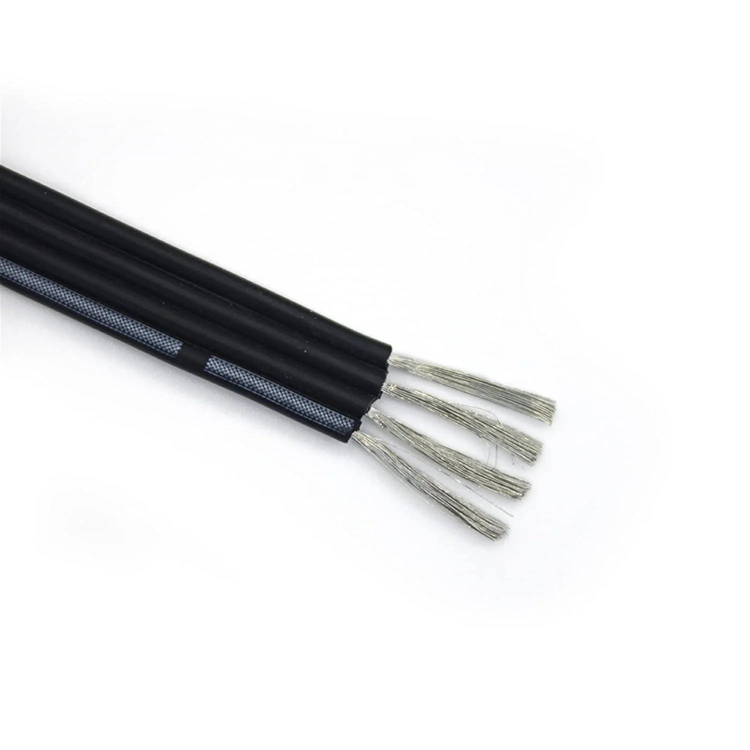 کابل محافظ سیم و کابل فوق العاده نرم مقاوم در برابر دمای بالا و پایین 2P 3P 4P 5P 6P سیم موازی سیلیکونی سیم اتصال به زمین (سایز: 3 پین 10 متر، رنگ: 30AWG)