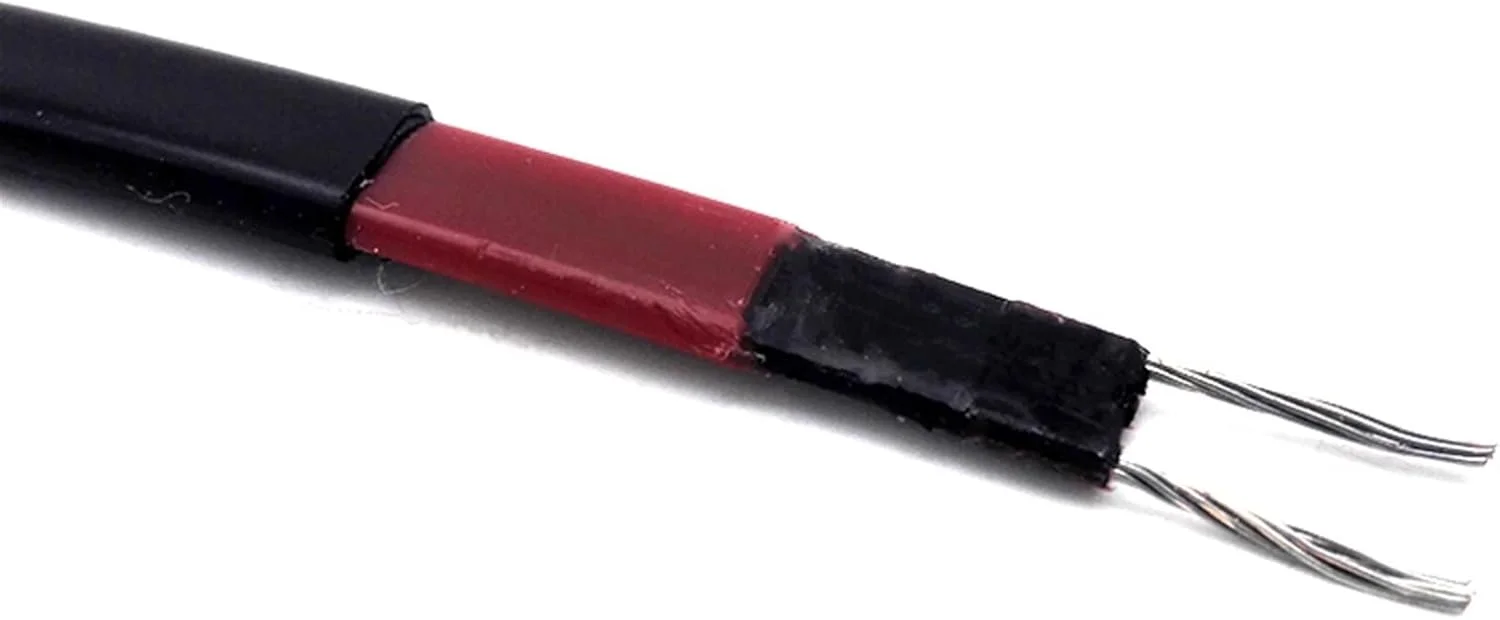 کابل محافظتی 1 تا 20 متری کابل حرارتی برای محافظت در برابر یخ زدگی 12 ولت 24 ولت 36 ولت 48 ولت DC ولتاژ پایین خود تنظیم شونده سیم ارت (رنگ: 36 ولت، اندازه: 15 متر)