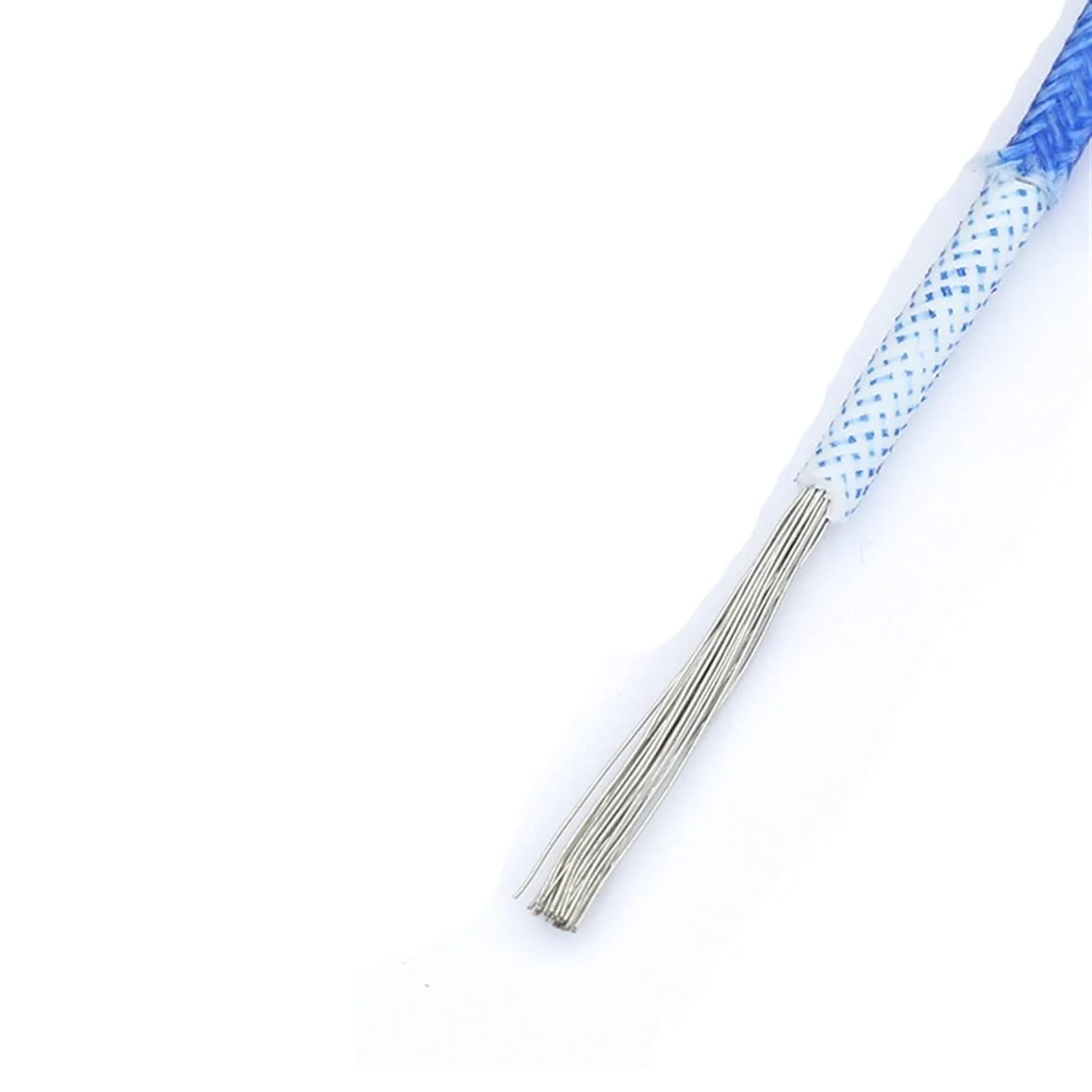 کابل محافظ 10 متری مقاوم در برابر سایش و آتش سیم 0.5mm 1.5mm 2.5mm کابل سیلیکونی بافته شده تک هسته ای مقاوم در برابر حرارت سیم ارت (رنگ: آبی، اندازه: 11AWG 4mm)