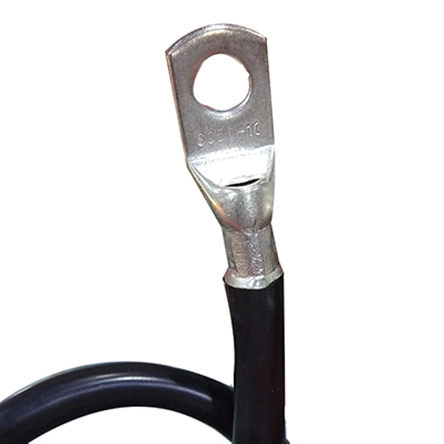 کابل محافظ سیم برق باتری خودروی برقی، سیم باتری با ترمینال اتصال دهنده مسی روکش دار، سیم اتصال به زمین 7AWG DIY 0.25m/0.5m (رنگ: مشکی، اندازه: 0.25m)