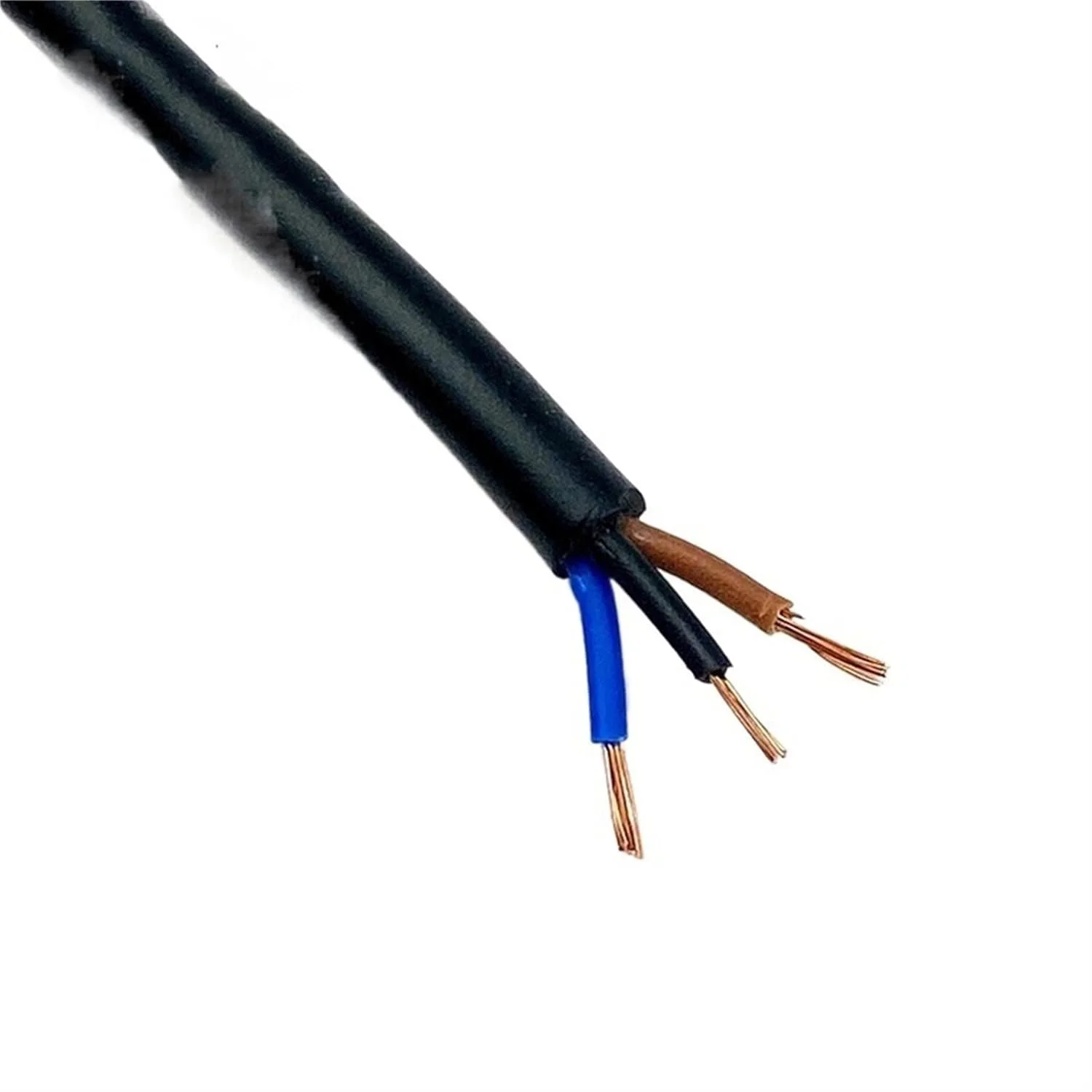 کابل محافظ 4 پین PVC، سیم‌های انعطاف‌پذیر، کابل‌های برق، سیم مسی 2 و 3 هسته‌ای، سیم‌های برق DC 5V 12V، سیم ارت 26AWG 24AWG 27 26 25 24 AWG (رنگ: 3C-26AWG-0.138mm2، اندازه: 1 متر)