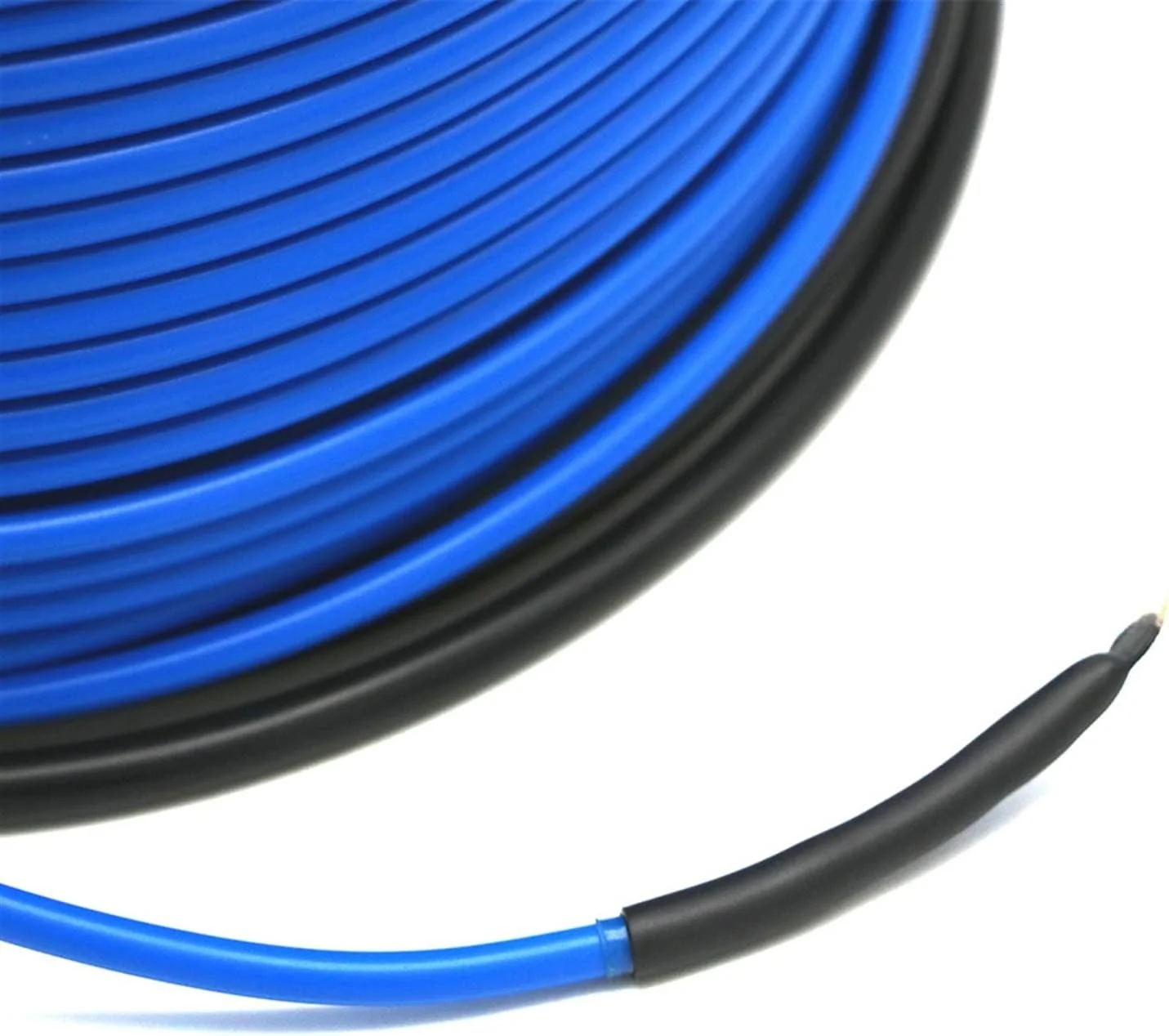 کابل محافظتی ذوب برف برای مسیر ماشین رو، سیم گرمایشی 20 وات بر متر، مناسب برای زیر کاشی، کف لمینت، دارای سیم اتصال به زمین (رنگ: فقط سیم، اندازه: 50 متر (1000 وات))