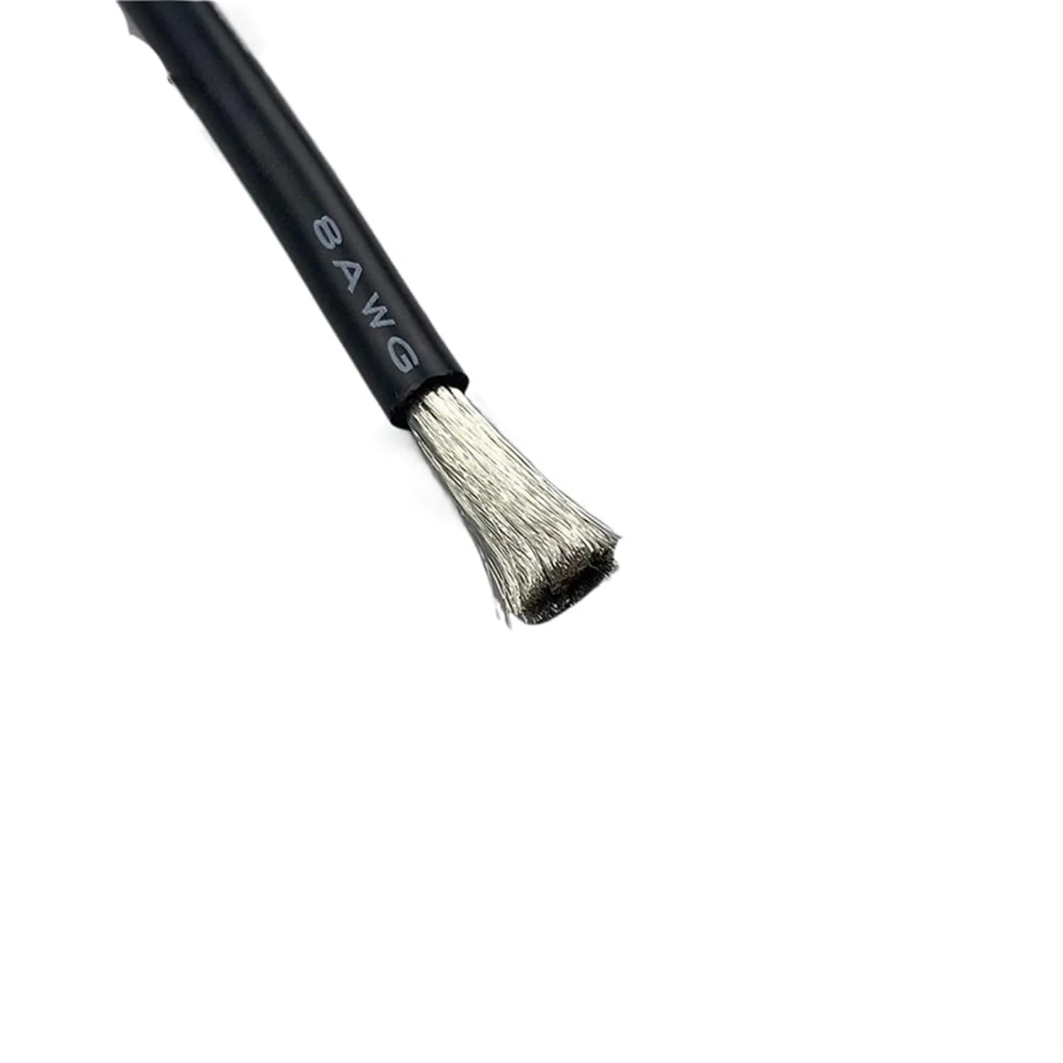 کابل محافظ باتری خودرو، کابل های اتصال، سیم کشی خودرو، سیم های روکش دار 10AWG 8AWG 6AWG 4AWG 2AWG کابل سیلیکونی سیم قرمز مشکی سیم اتصال به زمین (اندازه: 10 متر، رنگ: 8awg)