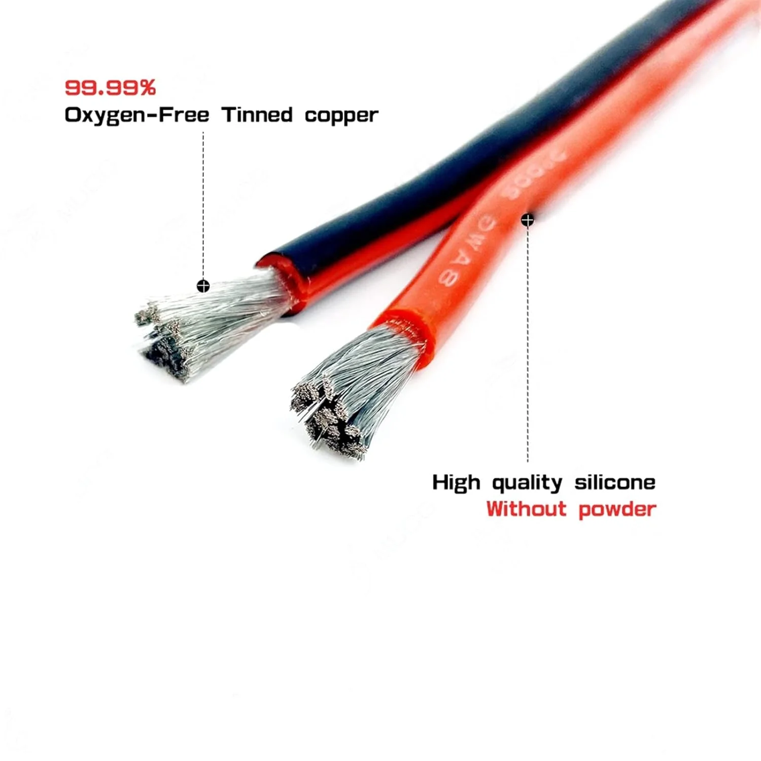 کابل محافظ سیم مسی 2 پین خودرویی، کابل سیم سیلیکونی، 28 24 26 22 20 AWG 18AWG 16AWG 14AWG 12AWG 10AWG 8AWG سیم اتصال زمین خودرو (اندازه: 10 متر، رنگ: 20 AWG)