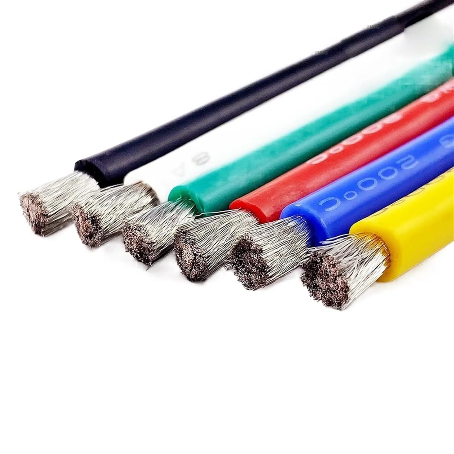 کابل محافظ 20 متری 18 AWG سیم های الکتریکی برای خودرو، 8AWG 10AWG 12AWG 14AWG 18AWG 20AWG 22AWG 24AWG، کابل سیلیکونی سیم مسی سیم اتصال به زمین (رنگ: آبی، اندازه: 10 آمپر)