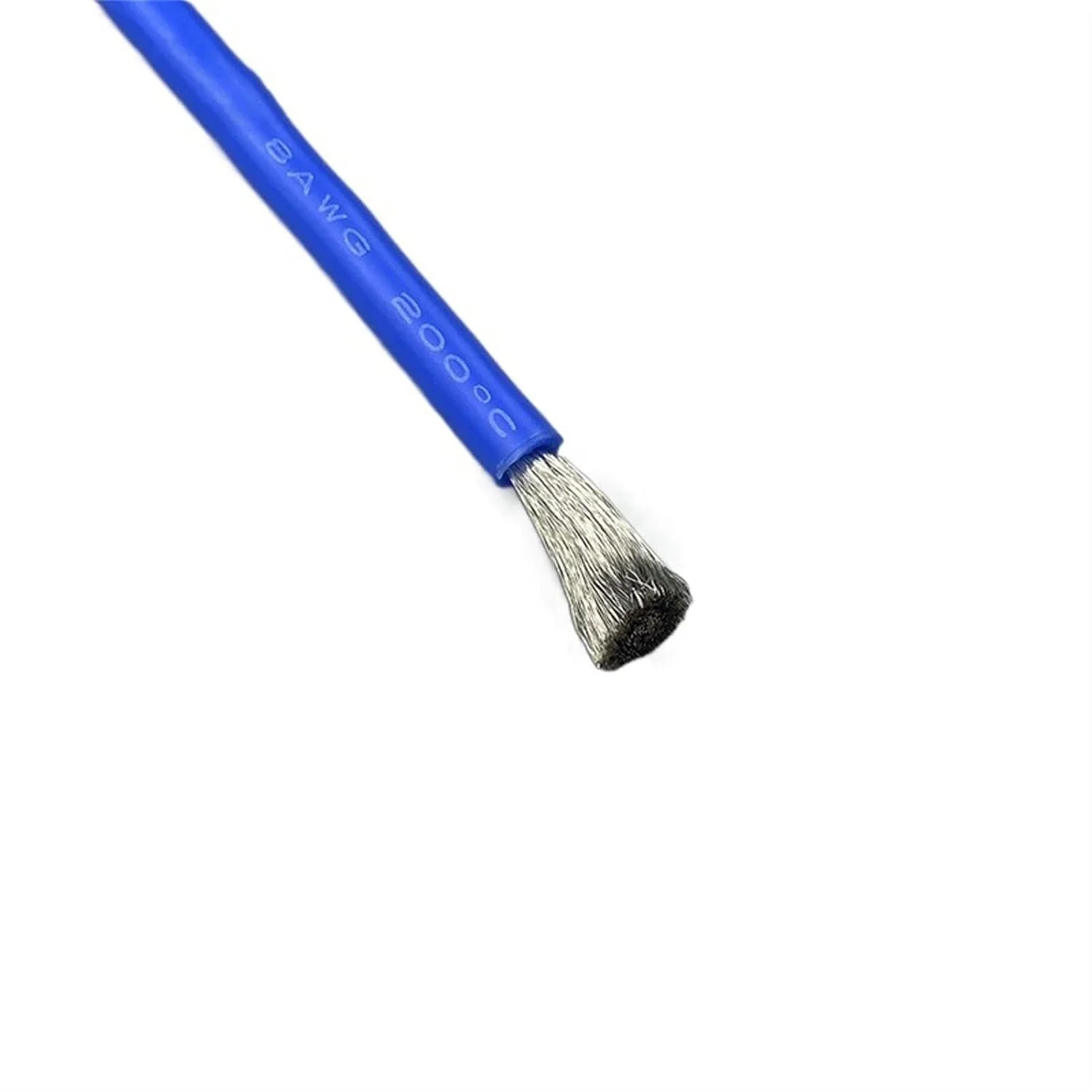 کابل محافظ 20 متری 18 AWG سیم های الکتریکی برای خودرو، 8AWG 10AWG 12AWG 14AWG 18AWG 20AWG 22AWG 24AWG، کابل سیلیکونی سیم مسی سیم اتصال به زمین (رنگ: آبی، اندازه: 10 آمپر)