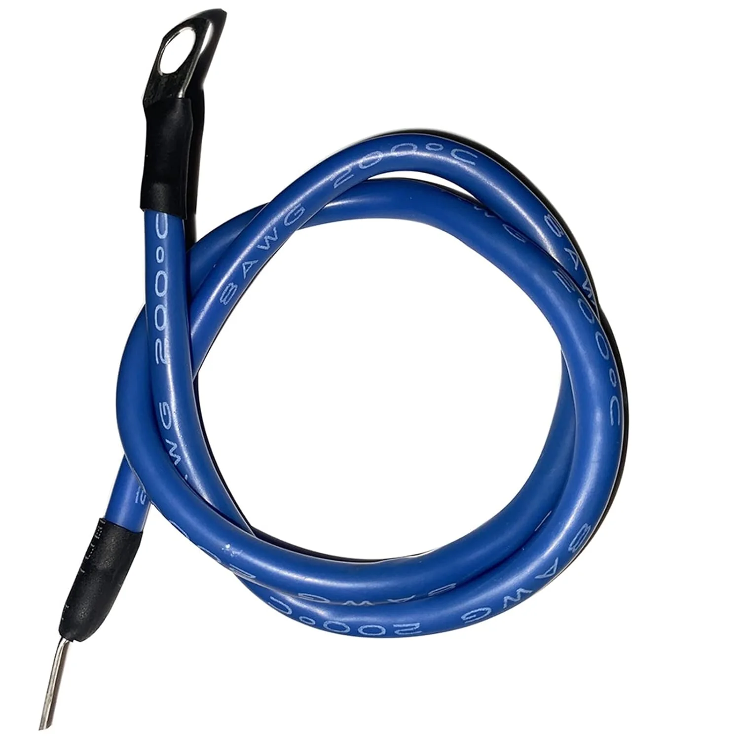 کابل محافظ خط فوق العاده میکرو مدل سازی هوایی 8 AWG کابل مربعی 8.3 میلی متری سیم فشار قوی با درجه حرارت بالا سیم قلع اندود سیم اتصال باتری لیتیومی خودرو (رنگ: آبی، اندازه: 100 سانتی متر)