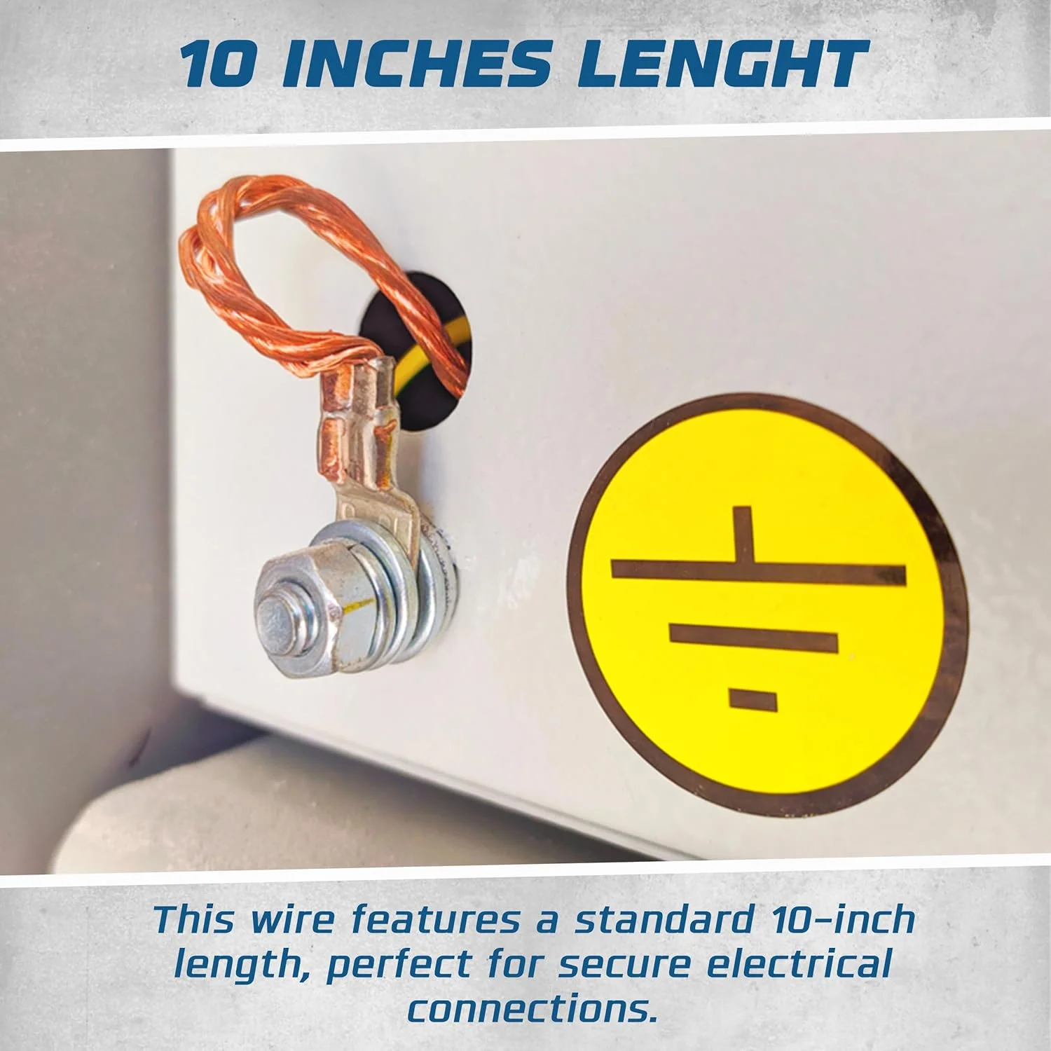سیم اتصال زمین مسی بدون روکش OHLECTRIC با سرسیم - 25 سانتی متر (بسته 3 عددی) گیج 18، سرسیم اتصال زمین 8/32، سیم اتصال زمین مسی بدون روکش 25 سانتی متری 18/1، سیم های اتصال زمین الکتریکی بادوام