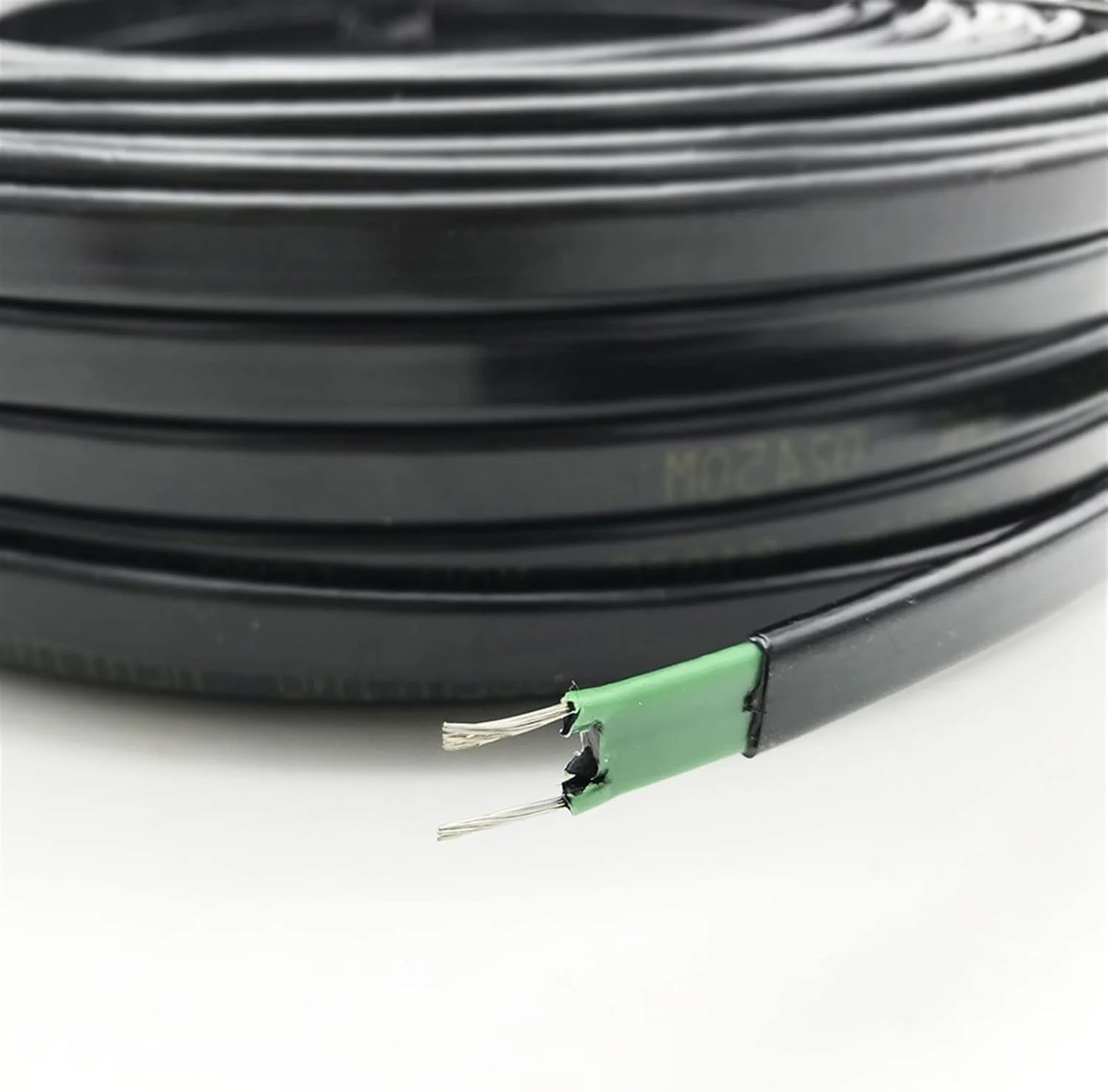 کابل محافظت در برابر یخ زدگی سیم بخاری برقی برای لوله آب سقف، کابل گرمایش خود تنظیم شونده محافظت در برابر یخ زدگی، سیم ارت بخاری برقی 12 ولت 24 ولت 110 ولت 220 ولت (اندازه: 50 متر، رنگ: 220