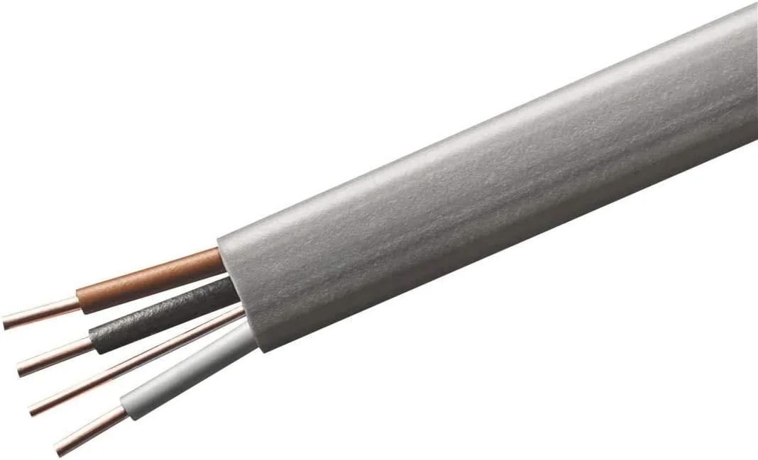 کابل تخت سه هسته و ارت مری‌وی BH07599، 1.5 میلی‌متر در 10 متر، خاکستری