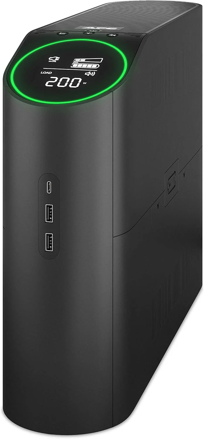 منبع تغذیه پشتیبان APC Back-UPS Pro Gaming، 1500VA موج سینوسی، شارژ USB-C و AVR، BGM1500B-US