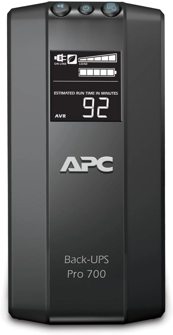 منبع تغذیه بدون وقفه APC Back-UPS 700 (یو پی اس) (اسید سرب مهر و موم شده (VRLA)، 3 عدد NEMA 5-15R، 3 عدد NEMA 5-15R، 0-40 درجه سانتیگراد، 14- تا 40 درجه سانتیگراد، 91 x 310 x 190 میلی متر، مشکی) منبع تغذیه بدون وقفه APC Back-UPS 700 (یو پی اس) (اسید سرب مهر و موم شده (VRLA)، 3 عدد NEMA 5-15R، 3 عدد NEMA 5-15R، 0-40 درجه سانتیگراد، 14- تا 40 درجه سانتیگراد، 91 x 310 x 190 میلی متر، مشکی)