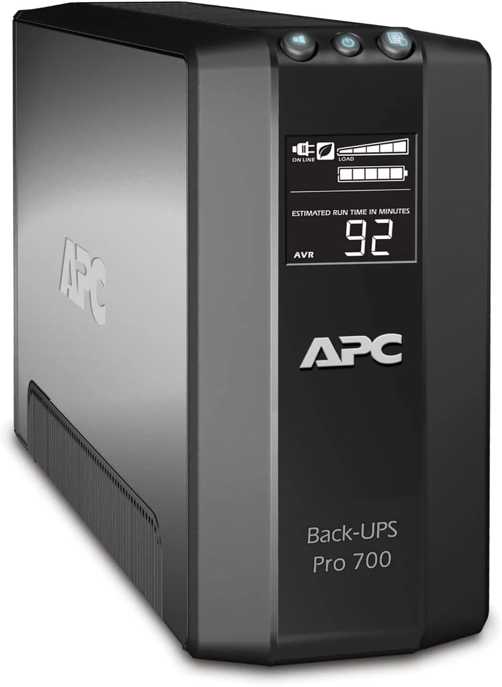 منبع تغذیه بدون وقفه APC Back-UPS 700 (یو پی اس) (اسید سرب مهر و موم شده (VRLA)، 3 عدد NEMA 5-15R، 3 عدد NEMA 5-15R، 0-40 درجه سانتیگراد، 14- تا 40 درجه سانتیگراد، 91 x 310 x 190 میلی متر، مشکی) منبع تغذیه بدون وقفه APC Back-UPS 700 (یو پی اس) (اسید سرب مهر و موم شده (VRLA)، 3 عدد NEMA 5-15R، 3 عدد NEMA 5-15R، 0-40 درجه سانتیگراد، 14- تا 40 درجه سانتیگراد، 91 x 310 x 190 میلی متر، مشکی)