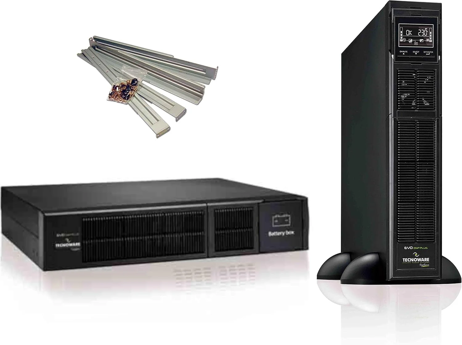 یو پی اس 3.6 KVA EVO DSP PLUS RACK PF 0.9 مشکی Tecnoware Power Systems، قابل نصب در رک/برج 19 اینچی