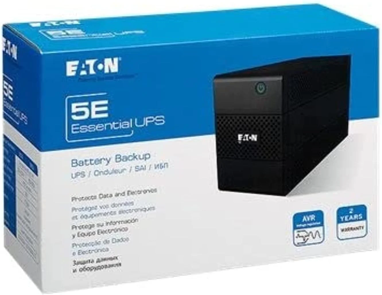 منبع تغذیه بدون وقفه (UPS) ایتون 5E1500IUSB، مدل Tower مشکی، 1500VA/900W