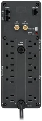 محافظ برق و باتری پشتیبان موج سینوسی APC، مدل BR1500ms2 Tower Back-UPS، منبع تغذیه باتری پشتیبان 1500 VA، دارای 10 خروجی NEMA 5-15R و AVR به همراه حافظه USB 16 گیگابایتی محافظ برق و باتری پشتیبان موج سینوسی APC، مدل BR1500ms2 Tower Back-UPS، منبع تغذیه باتری پشتیبان 1500 VA، دارای 10 خروجی NEMA 5-15R و AVR به همراه حافظه USB 16 گیگابایتی