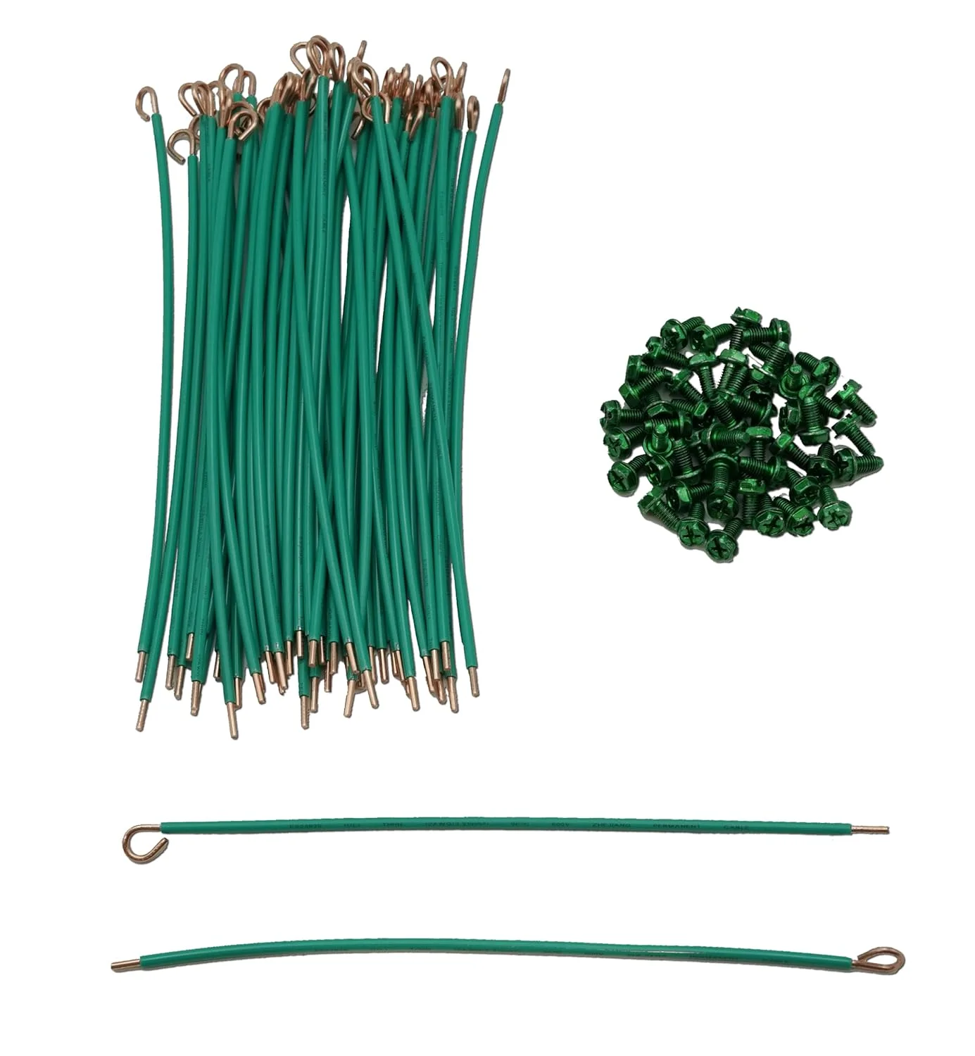 (بسته 50 عددی) سیم ارت سبز UL، مس جامد AWG 12، سیم های اتصال زمین با پیچ های اتصال زمین (بسته 50 عددی) سیم ارت سبز UL، مس جامد AWG 12، سیم های اتصال زمین با پیچ های اتصال زمین